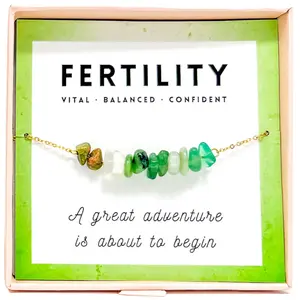 Fertility Necklace - Healing Crystals & Gold Plated Chain