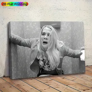 2D Flat, 1pc, 2D Flat, White Chicks Movie Theme Funny and Vintage Canvas Wall Art. Suitable for Humorous Cozy Bathroom, Living Room, Bedroom, Office Decor. Perfect for Joyful Party Decor. Ideal Gift for Movie Fans, 2D Flat