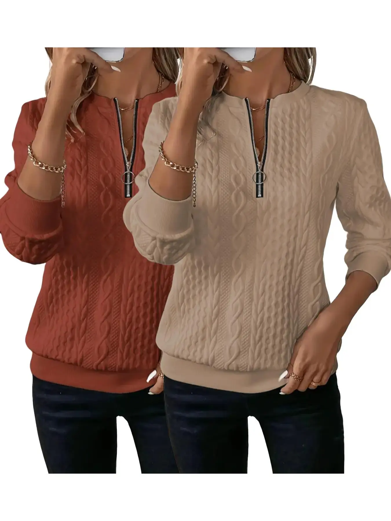 Reddish Brown*1 pc+Light Brown*1 pc