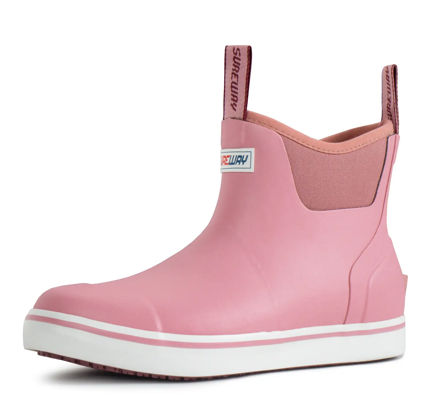 SUREWAY Women's Ankle Fishing Deck Boots for Women,Short Waterproof Neoprene Rubber Rain Boots,Lightweight Garden Work Shoes for Women,Upgraded Slip R