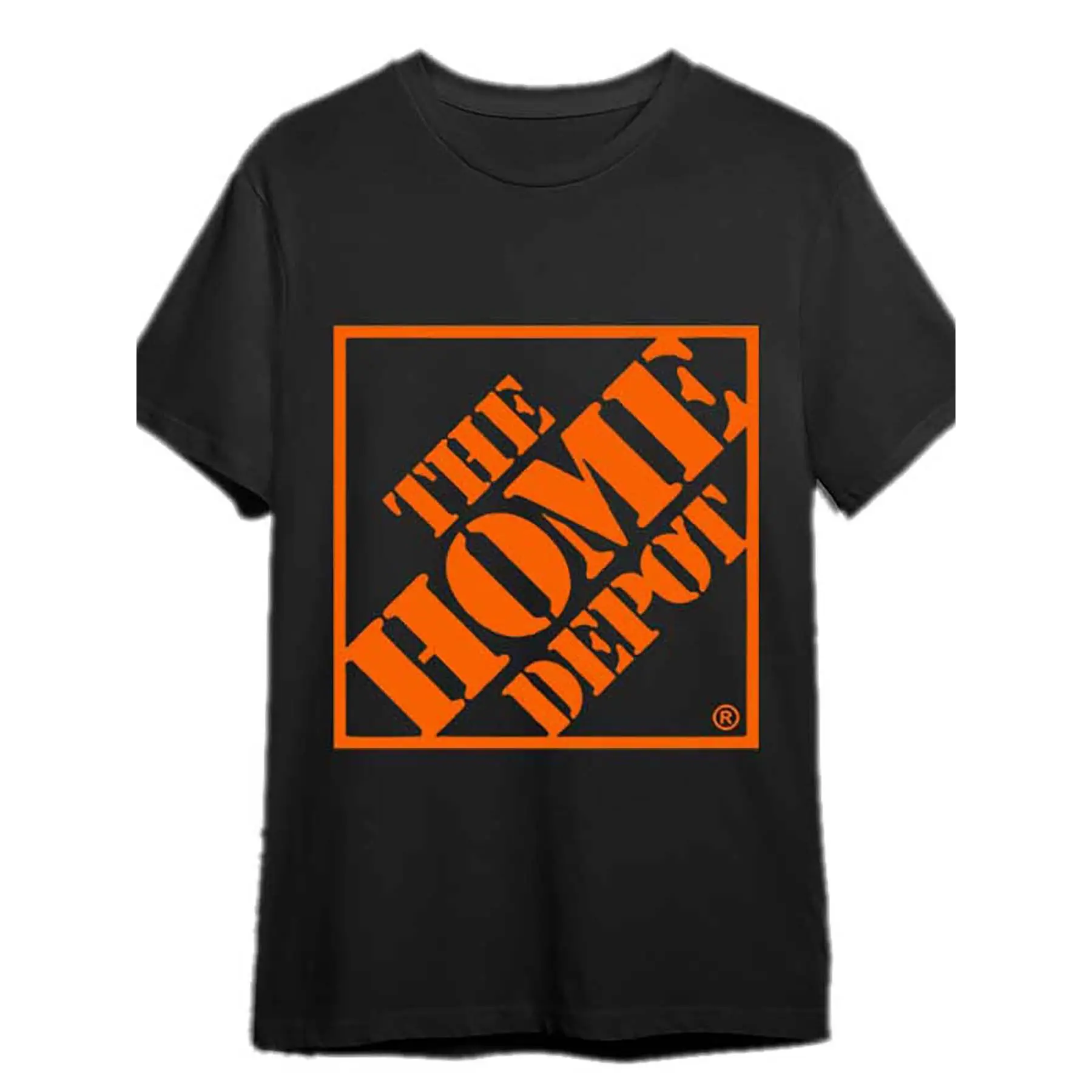 Men's Black Graphic T-Shirt - Funny Home Depot Design, 100% Cotton T-Shirt - Versatile for Casual, Sports, Festive, All-Season Wear