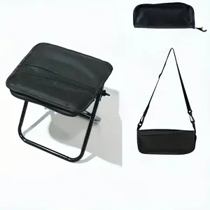 Heavy Duty Portable Folding Stool - Lightweight Outdoor Camping Stool, Supports Up to 150kg, Portable Travel Stool Suitable for Camping, Beach, Hiking, Fishing - Sturdy Foldable Design Ground Seat