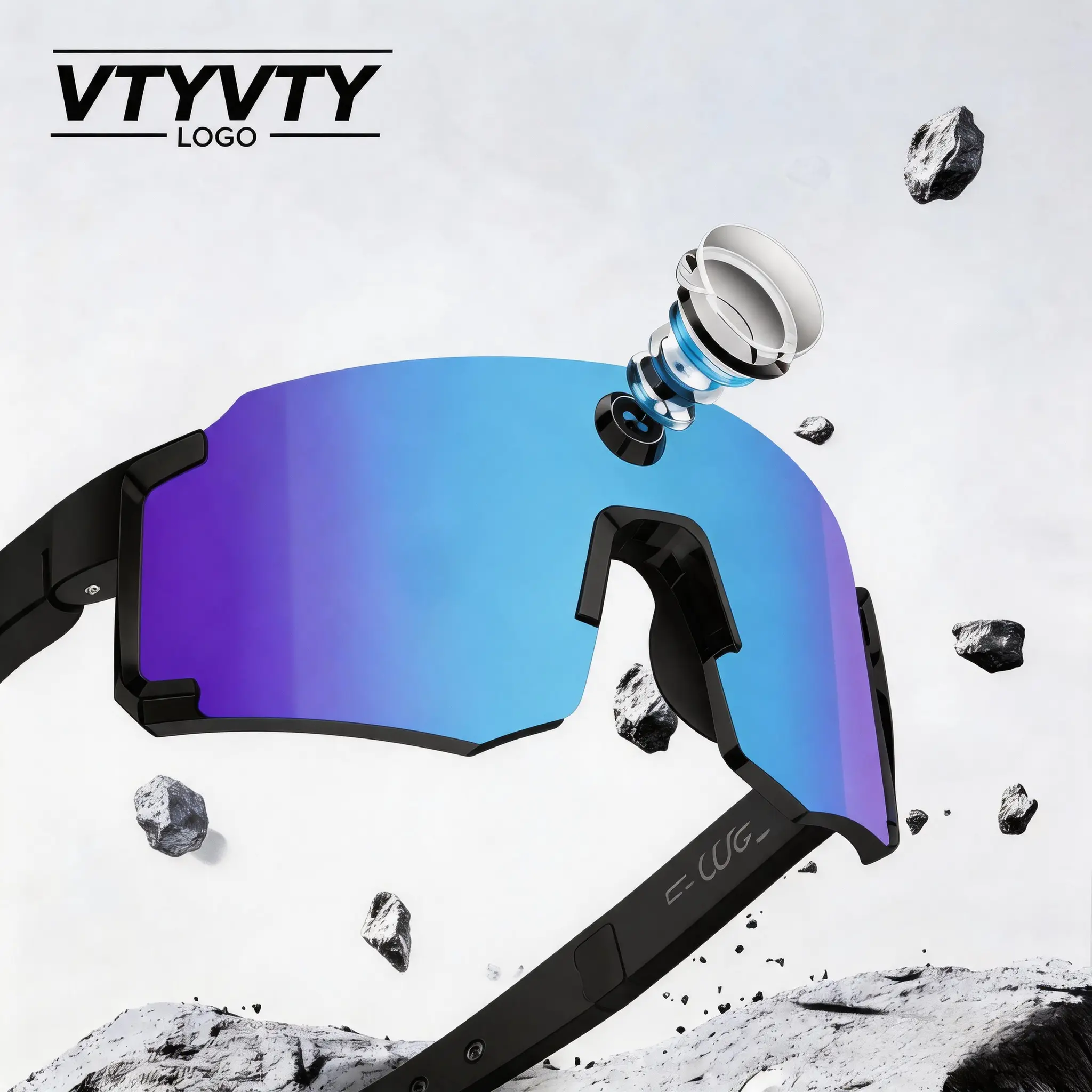 Smart Glasses, Smart Sports Glasses, Photo & Video Recording, High-Definition Audio Recording, AI Assistant, UV Protection, 8MP Camera, Type-C Charging, 7 Hours Battery Life, Compatible with Myopia Lenses