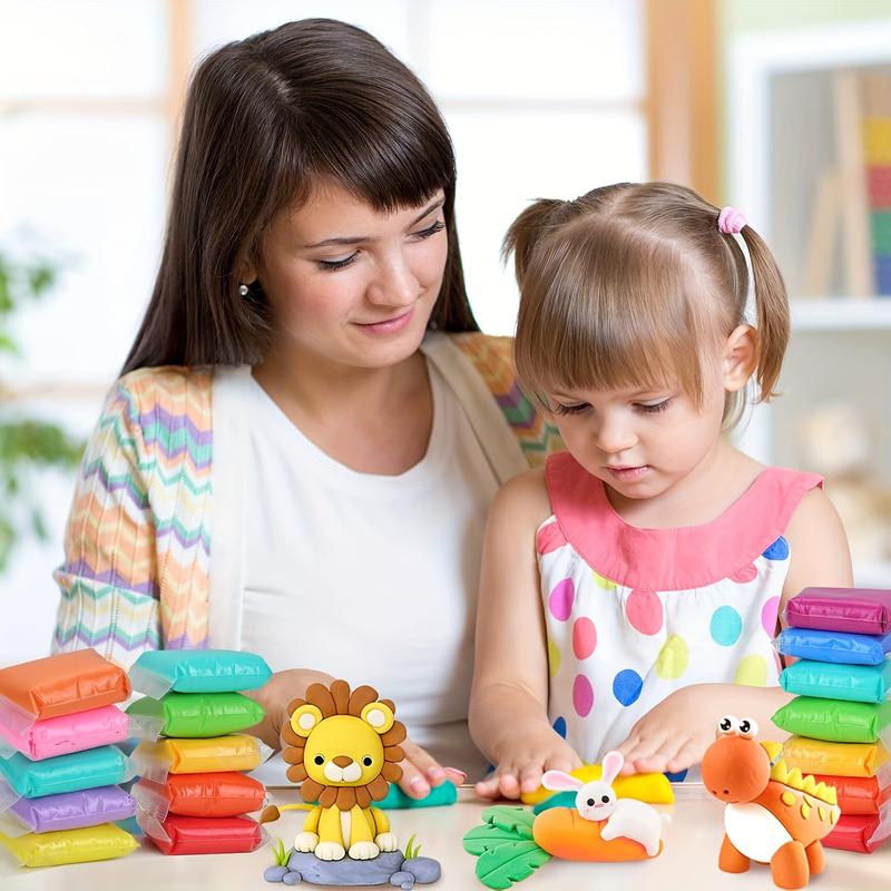 Lightweight Colored Clay Set, 50 Colors, DIY Crafts,  Perfect For Christmas And Other Festive, Birthday And Holiday Gifts