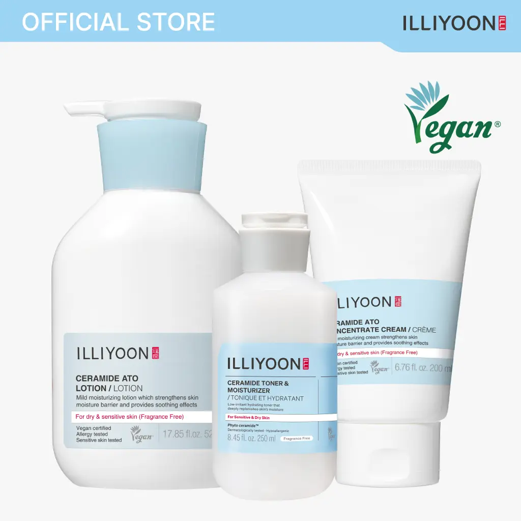 [NEW] Full Moisturizing 3-Step Routine | Deep Hydration & Ceramide Barrier Repair for Sensitive Skin, Fragrance-Free, Glass Skin Trio (Milky Toner + Relief Lotion + Repair Cream)