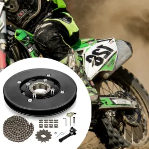 Rear Sprocket Freewheel Chain Plate Guide Assembly with 25H 132-Link Drive Chain Tensioner – Fits Razor MX650/MX500/SX500/RSF650 – Electric Dirt Bike/Motocross/Motorcycle Parts