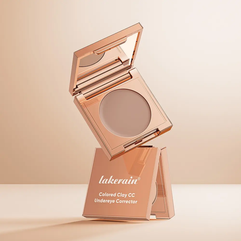 Lakerain 2 Counts Under Eye Concealer, CC Undereye Corrector, Buildable Coverage, Full Coverage, 3 Shades Available, Covers Dark Circles, Reduces Puffiness & Tired Look, Evens Skin Tone, Waterproof & Hydrating, Gentle Formula