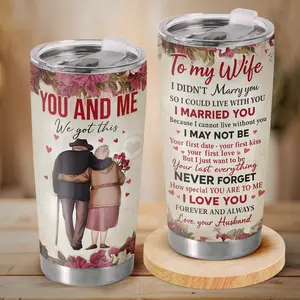 Gifted Boom - To My Wife 20oz Tumbler – You & Me We Got This, Romantic Love Message from Husband, Sentimental Anniversary or Birthday Gift