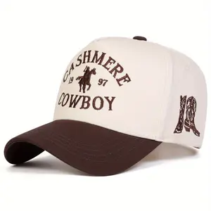 Embroidered Patchwork Baseball Cap Outdoor Adjustable Sunscreen Leisure Hat Spring Autumn Travel Beach Vacation