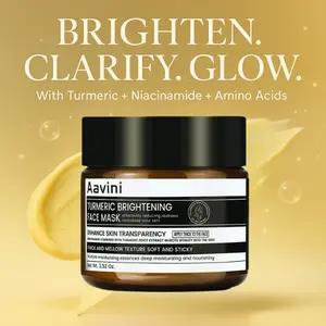 Aavini Turmeric Brightening Face Mask 90g - Glow Boosting & Hydrating Wash Off Mask with Niacinamide Tranexamic Acid & Collagen