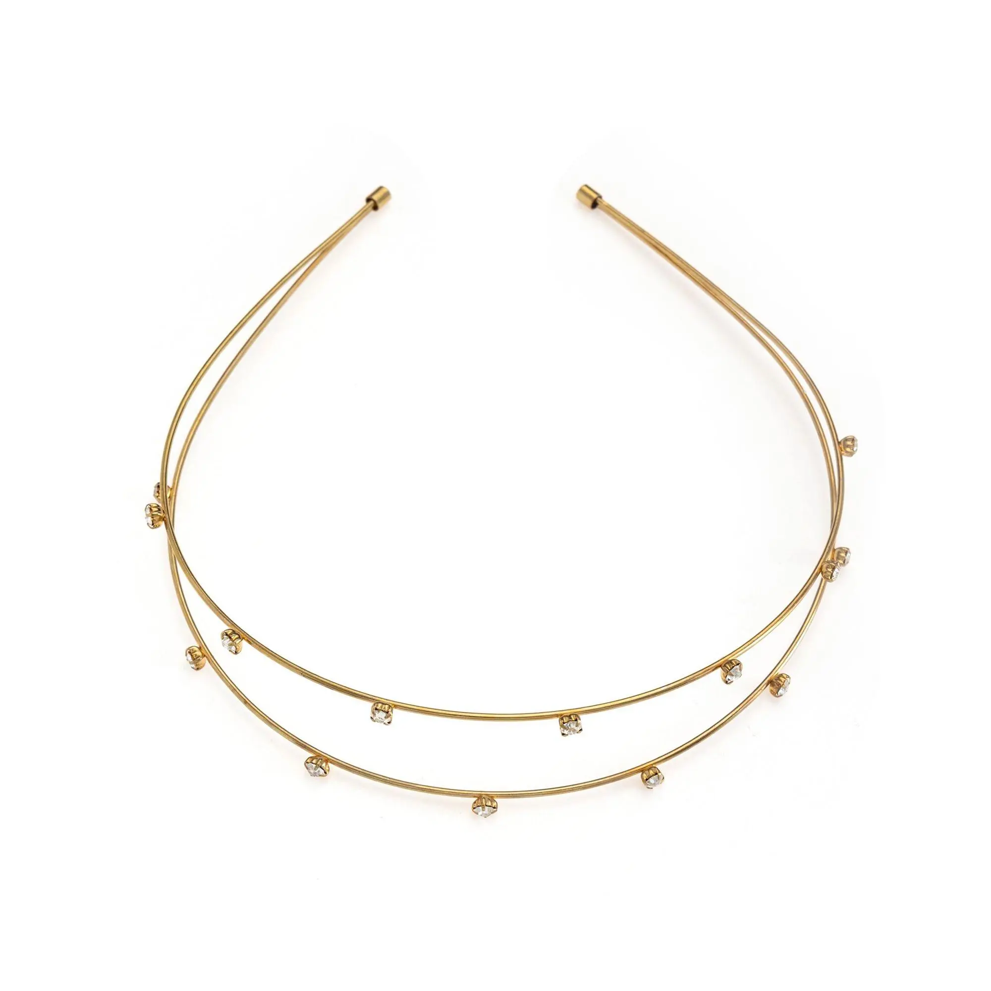 Ettika Delicate Crystal Dotted Gold Headband