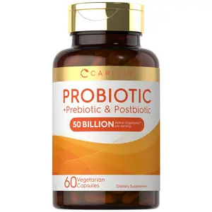 Carlyle Probiotic for Women and Men | 50 Billion CFU | 60 Capsules | Plus Prebiotic and Postbiotic | Complex Supplement | Vegetarian, Non-GMO, and Gluten Free