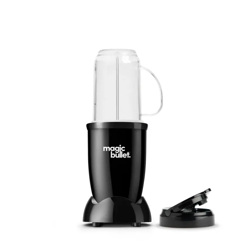 Magic Bullet MBR-0401WM 4-Piece Personal Smoothie Maker Set - Portable Blender for Shakes, Compact Black Kitchen Appliance (Blenders for Smoothies)