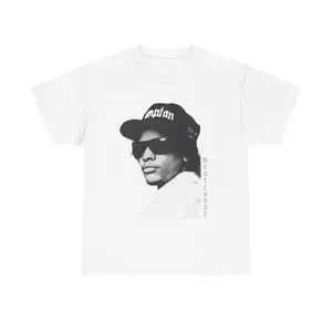 Eazy E Tee, Retro Rapper Portrait T-Shirt | Black & White Hip Hop Graphic Tee