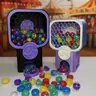 3D Printed Round Portable Colorful Mini Toy Capsule Vending Machine - Handmade Layered-Look Gacha-Style Prize Dispenser, 1.5-2 in Diameter Capsules Compatible, Custom Classroom Rewards, Stocking Stuffers for Kids