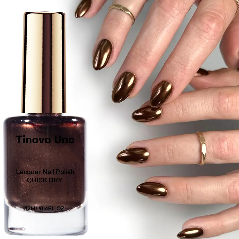 Metallic Copper Color Nail Polish,Quick-dry Nail Art Polish, High Quality Polish NailGel Art, Long-lasting Salon Quality Nail Art & Nai!Polish for Women & Girls