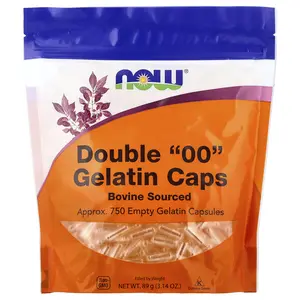 NOW Foods Double "00" Gelatin Caps, Approx. 750 Empty Gelatin Capsules