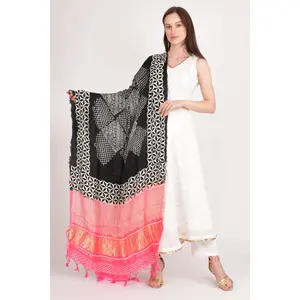 Maya Modal Silk Black Dupatta