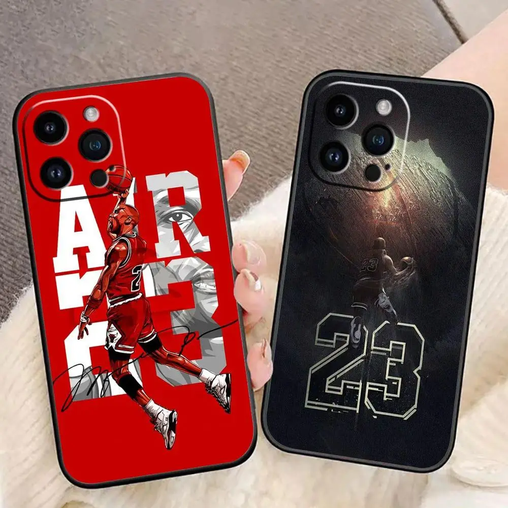Basketball Number 23 Cover Phone Case For iphone Apple 17 AIR 16E 16 15 14 13 12 11 Pro Max Plus Samsung Galaxy S26 S25 S24 S23 S22 TPU Case Funda Shell