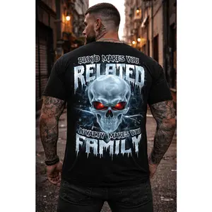 Blood Makes You Related Tshirt, Hoodie, Sweatshirt, Aesthetic Tatoo Outfits, Streetwear Style, Retro Vintage Y2k Men Graphic Tees