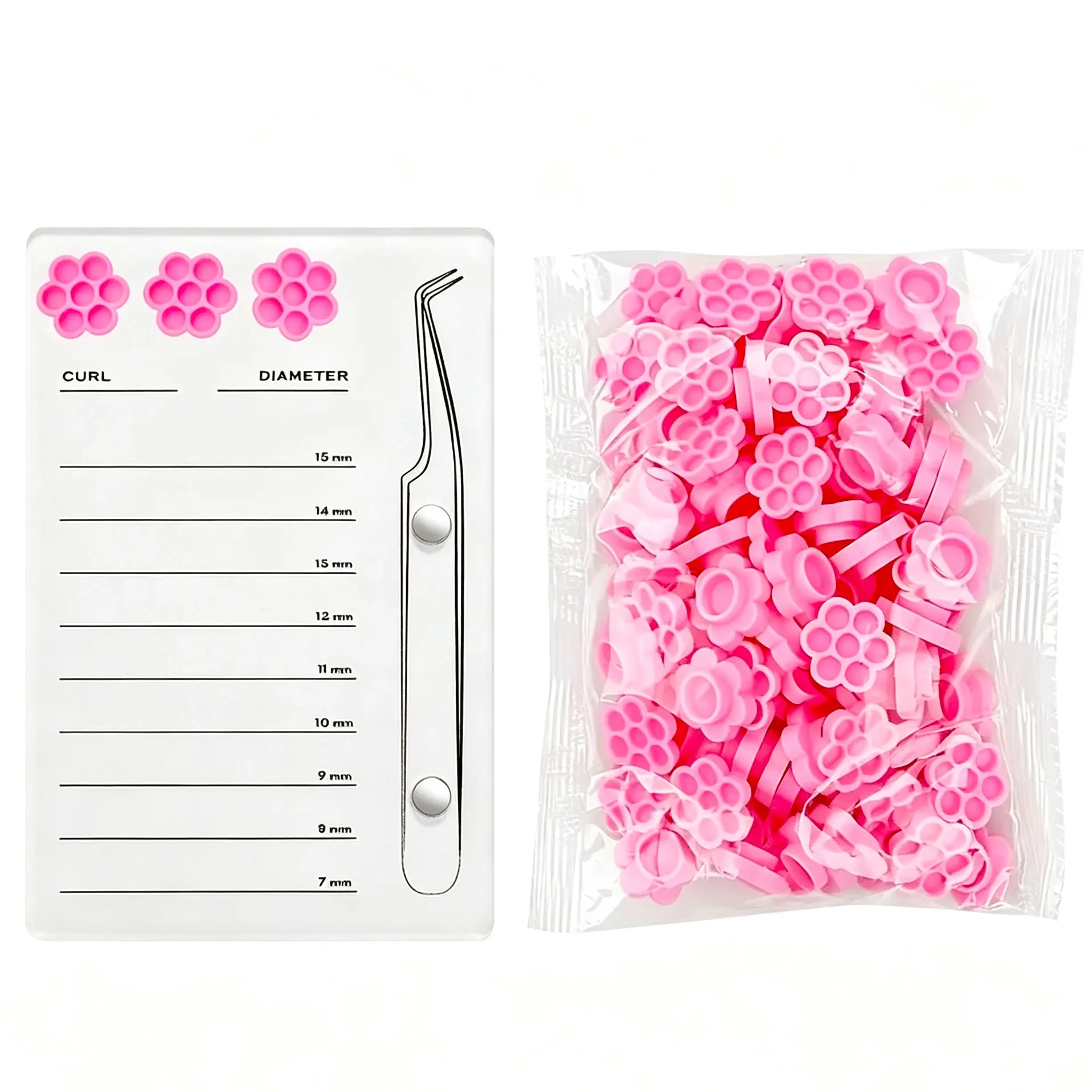 Magnetic Acrylic Eyelash Extension Work Board, Clean Hygienic Surface No Glue Mixing, Integrated Glue Cup & Ruler, Multi-Functional Set, Professional Lash Artist Table, Makeup Tool, Cosmetics Makeup Tools, Multifunctional Makeup Tools