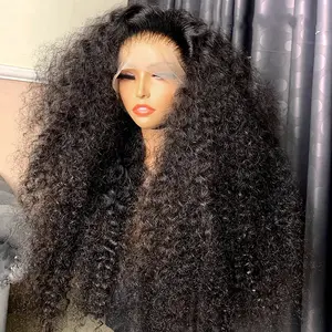 250% Brazilian Curly Wigs 13x6 HD Lace Frontal Wig 100% Human Hair Pre Plucked Natural Hairline Deep Wave Lace Front Human Hair Wigs