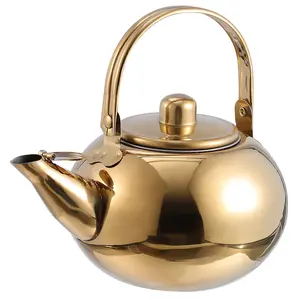 Stainless Steel Teapot with Infuser, 1 Count Exquisite Portable Lightweight Teapot, Tea Making Tool for Home Office Use, Gift for Lover