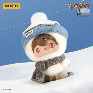 52TOYS POUKAPOUKA Ski Together Vinyl Plush  Kawaii Creative Gift Room Decor Desktop Decoration Gift for  Birthday Party Soft Stuffed Huggable Stuffed Animal