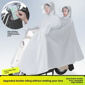 Raincoat electric vehicle special single and double person full body cycling new men and women increase rainstorm proof poncho big brim