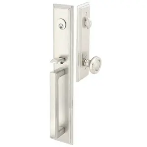 Emtek 4222ENLH Double Cyl , Melrose Tub Entry , Elan Lever , LH