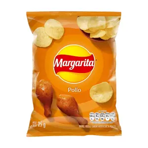 Margarita Pollo 25g | Crunchy Potato Chips with Chicken Flavor, Single Serve Bag