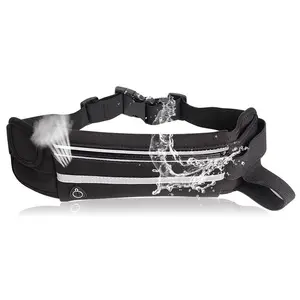 Unisex Running Belt: Sweat-Resistant & Reflective Fitness Waist Pack for Phone, Keys, Cards. Adjustable, Breathable, Lightweight Design for Marathon, Trail Running, Gym & Commute.