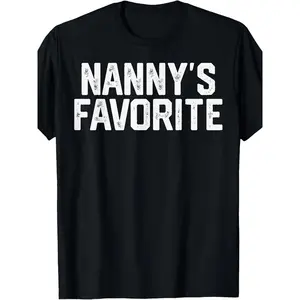 Nanny'S Favorite Funny Grandparent Grandchild Vintage T-Shirt |   Regular Fit, Crew Neck, Medium Stretch Fabric, Print Pattern, Perfect for Casual and Festive Occasions