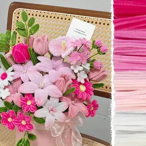 100pcs Twisty Floral Wire Bows, High-Quality Colorful Craft Stems, Ideal for Mother's Day, Graduation, Wedding, Birthday Gifts, DIY Art Projects