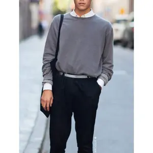 COOFANDY Men's Crew Neck Sweater Slim Fit Lightweight Sweatshirts Knitted Pullover for Casual Or Dressy Wear