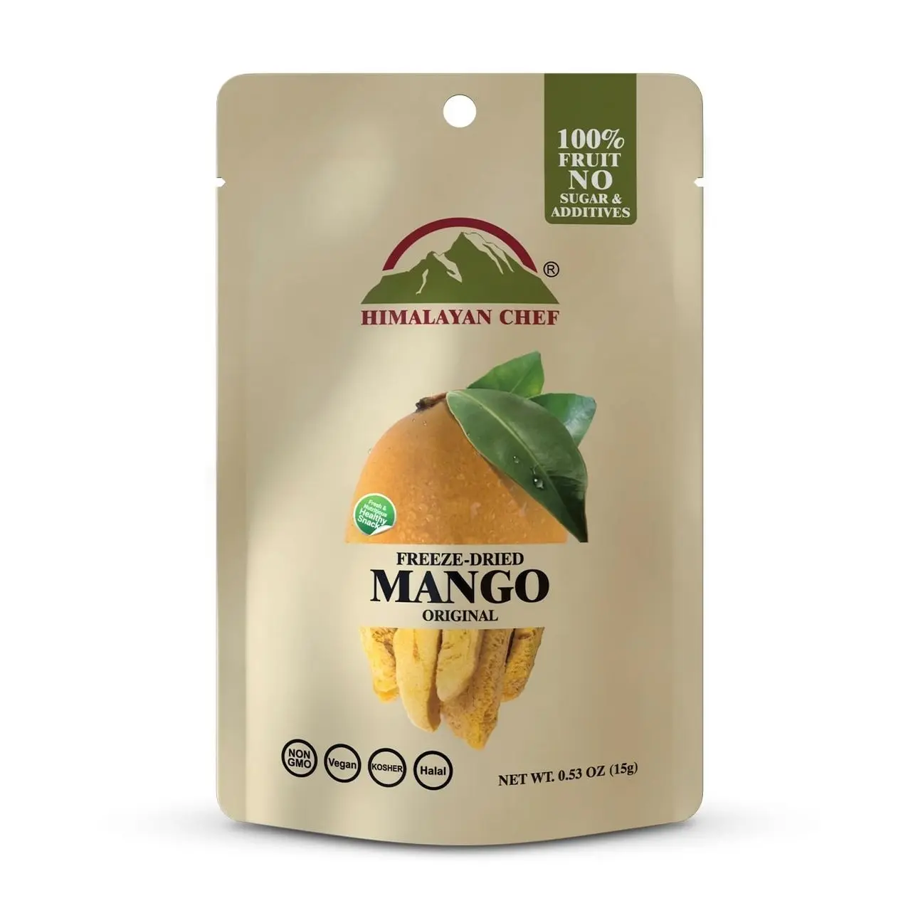 Himalayan Chef Freeze-Dried Fruit – 15g/Each Freeze-Dried Mango | Organic Fruits Snacks, Healthy Snacks for Kids & Adults | Drieds Fruits, Baby Snacks, Gluten-Free