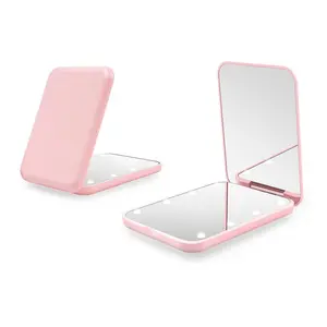 Portable LED Light Makeup Mirror, 1x/3x Magnification LED Pocket Makeup Mirror, Mini Makeup Tool for Purse Pocket Travel and Gift, Lighted Mirror