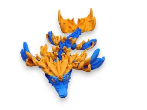 Baby Coral Dragon, Ocean Dragon, Articulating Dragon, 3D Printed Fidget Toy chill  room  accessories dragon fidget toy elegant home decor print dragon statue
