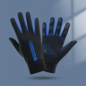 Windproof Waterproof Warm Full-Finger Gloves, Fleece Lined Thick Touchscreen Anti-Slip, Adjustable Wrist Strap, Outdoor Sports Gear