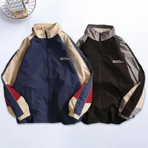 Men Women Korean Varsity Jacket High Street Patchwork Letter Print Thin Fashion Spring Summer College Windbreaker Jackets