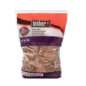 All Natural Mesquite Wood Chips for Smoker -192 Cu In Bag, Kiln Dried Coarse Cut BBQ Grill Wood Chips for Smoking Meats - Barbecue Smoker Accessories