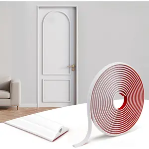 30Ft Flexible Peel and Stick Crown Molding Trim, Self-Adhesive Panel Moulding Decor Lines for Wall Door Cabinet Frame, Mirror Window Borders &  DIY, White