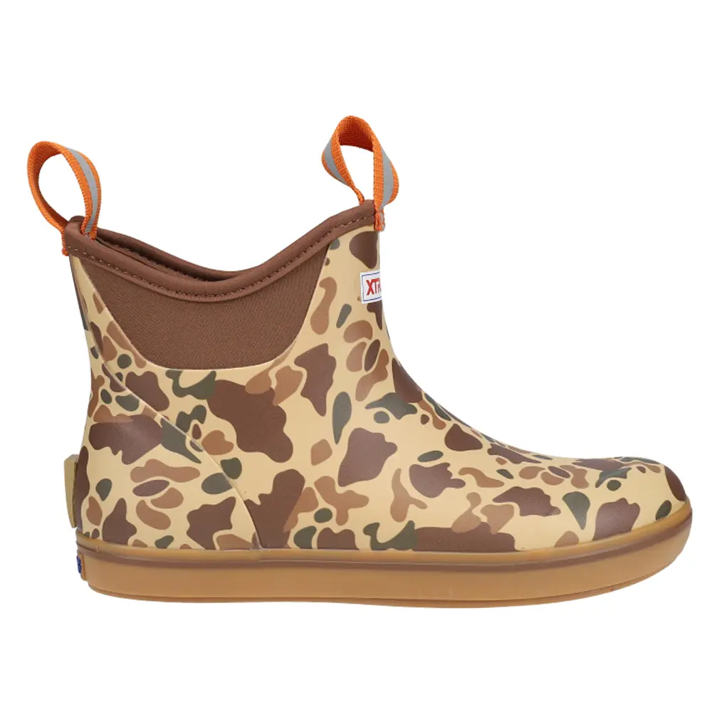 Xtratuf Mens Duck Camo Ankle Deck Rain Casual Boots Ankle - Brown Xtratuf Mens Duck Camo Ankle Deck Rain Casual Boots Ankle - Brown
