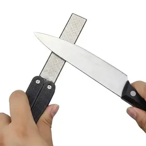 Professional 400/600 Grit Dual-Side Diamond Sharpening Stone, Compact Folding sharpener with Non-Slip Handle & EVa case. Portable Knife Sharpener for Outdoor, Hunting, Chef, Tactical Use, Woodworking & Metal Polishing. Durable Blade Maintenance Kit.