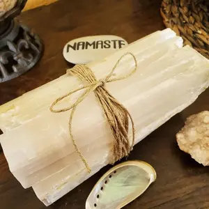 Selenite Gridding Stumps, Raw Selenite Stumps to put in corners of your Sanctuary, House, Property or Studio for Constant Energy Cleansing