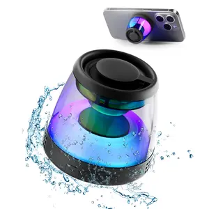 Audio Magnetic Bluetooth speaker,XO-F62 5W mini speaker wireless Bluetooth 5.0,LED light game mode,4H Playtime,suitable for travel,cook, Smartphone