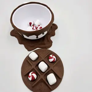 Peppermint Cocoa Tic-Tac-Toe Mug – Interactive Game Set