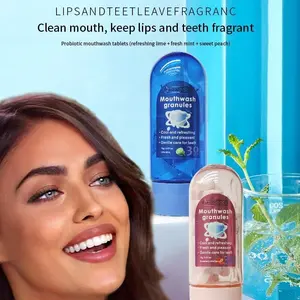 AMO Dual-Color Toothpaste Tablets (30 Pink + 30 Blue) – Brightening & Freshness in Every Bite! Daily Oral Whitening