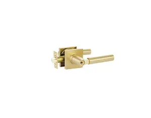 Emtek 5362.KLSUS19.FAUS19.RH Select Key in Lever , Two-Point Lockset , Dummy Pair , Modern Rectangular Plate , Key in L-Square Stem , Faceted Handle , RH