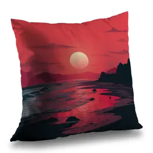 Conscious Sales C1PC2626BXEDMO 26 x 26 in. Red Sky - Polyester Twill Throw Pillow for Home Decor - Cozy Style